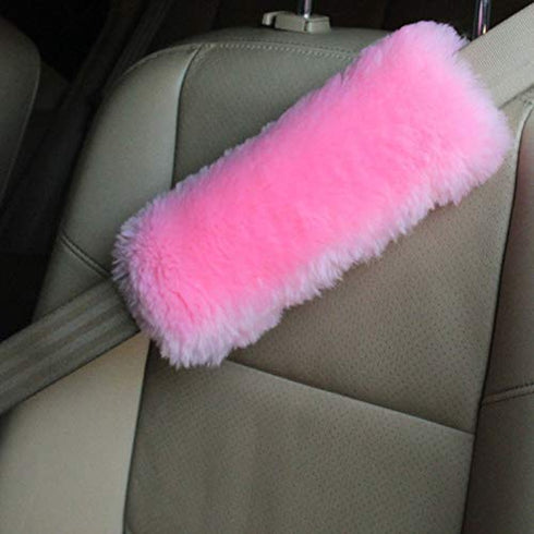 Soft Faux Car Seat Belt Cover Pad,Car Safety Seat Belt Strap Shoulder Pad for Adults and Children,Suitable for Car Seat Belt,Backpack,Shoulder Bag...