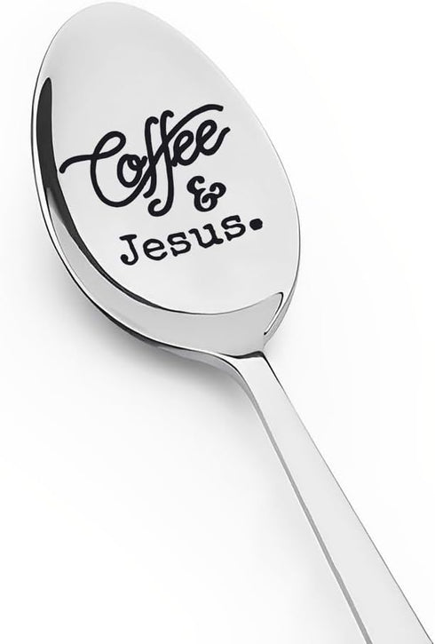 Easter Gifts Coffee and Jesus Spoon Christian Gifts for Men Women Catholic Religious Gifts for Coffee Lover Spoons Christmas Birthday Gifts for Go...