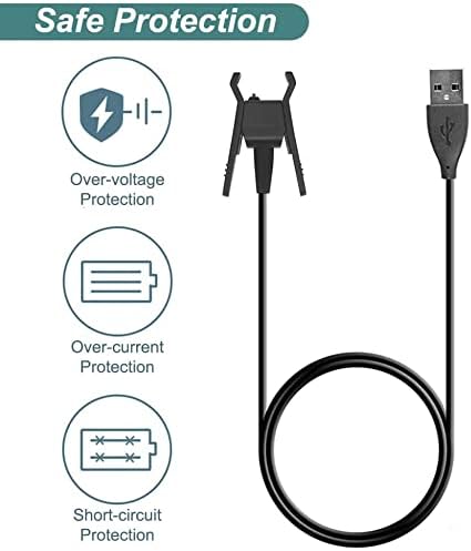 Kissmart 2-Pack Charger Cable for Fitbit Alta, Repalcement USB Charging Cable with 1m/3.3ft USB Cord for Fitbit Alta Smart Wristband Accessories...