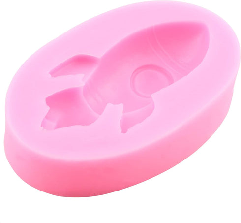Mujiang Spaceship Astronaut Fondant Molds Rocket Robotics Space Spacecraft Airplane Silicone Molds For Baby Birthday Cake Decorating Cupcake Toppe...