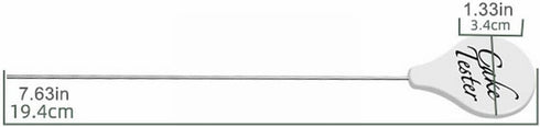 White Stainless Steel Cake Tester Pin Detector Baking DIY Tools for Cake Biscuit Baked Cooked Test Silver Durability and Fashion, 19 * 4.5cm,Bakin...