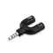 4 Position 3.5mm Stereo Splitter Audio to Mic Headset Jack Plug Y Adapter Black...