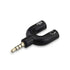 4 Position 3.5mm Stereo Splitter Audio to Mic Headset Jack Plug Y Adapter Black...