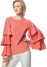 Vogue Patterns Misses' Princess Seam Tops with Flared Sleeve Variations Sewing Pattern, 14-16-18-20-22, Green...
