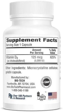 Bio-Tech Pharmacal D3-5 (5,000 IU)...