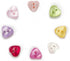 50 PCS Heart Multi-Color 2 Holes Resin Buttons Clothing Decoration Sewing Scrapbooking Card Making DIY (White,11.5mm)...