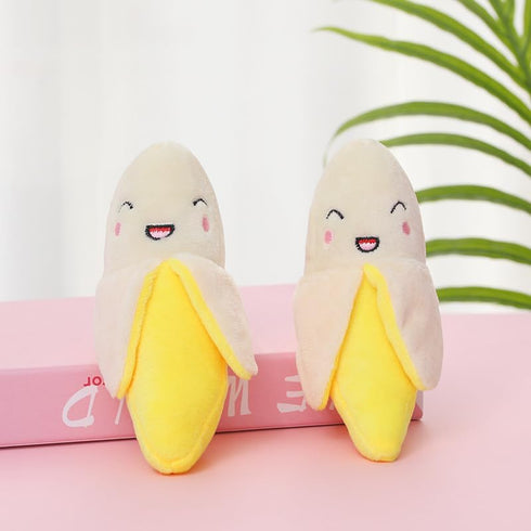 Yellow Pet Plush Toys Puppy Interactive Training Chewing Squeaky Dog Toy for Dogs Cats Puppies,Banana,15 * 6cm?Toys?Dog Squeak Toys...