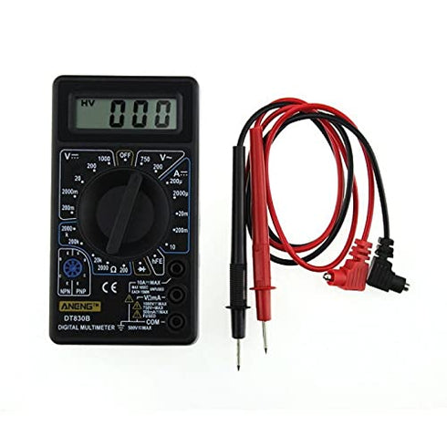 Multimeter, DT-830B Amp Volt Ohm Tester Ammeter Voltmeter Multifunctional Portable LCD Digital Ohmmeter Meter Electricians Tools( Black)...