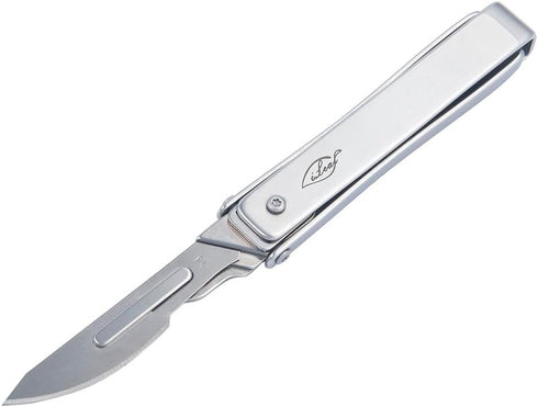 ILEAF Stainless Steel Pocket Folding Utility Knife with 10 Replaceable Blades, Ultra Compact and Lightweight (Stainless Steel)...