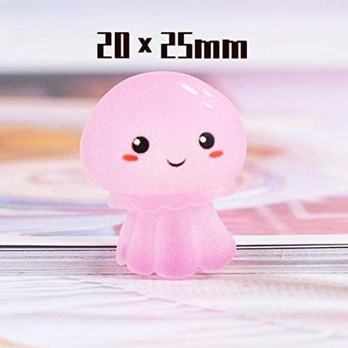 Halloluck 50 Pcs Ocean Animals Slime Charms Easter DIY Craft Making Resin Jewery Making Kit, Resin Flatback Slime Beads Making Supplies for DIY Sc...