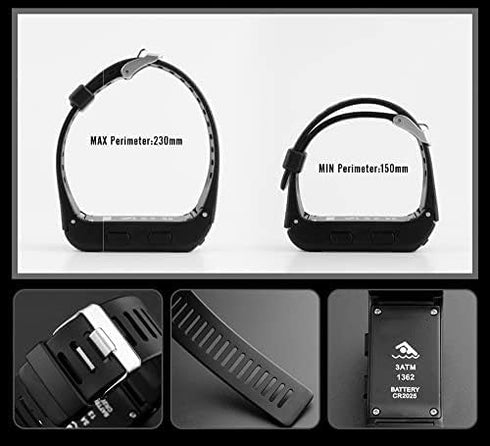 Fashion Unisex Big Numbers Rectangle Face Outdoor Sport Wrist Watch Mens Ladies Waterproof Day Date Aralm Stopwatch Digital Watch...