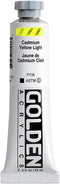 Heavy Body Acrylics by GOLDEN, Cadmium Yellow Light, 2 fl. oz. Tube, Professional Acrylic Paint, Opaque...