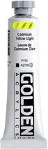 Heavy Body Acrylics by GOLDEN, Cadmium Yellow Light, 2 fl. oz. Tube, Professional Acrylic Paint, Opaque...