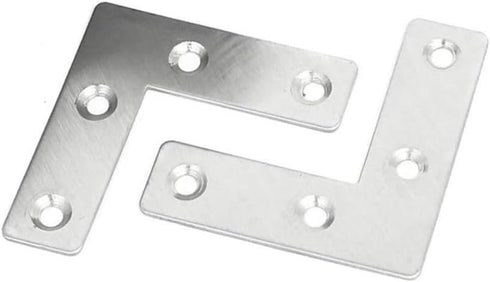 10 Pieces 2.36'' x 2.36'' L Shape Flat Bracket Flat Corner Brace for Wood Desk Chair Cabinet Drawer Closet Frame Furniture...