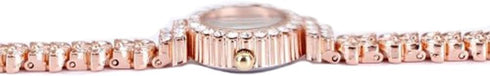 Gullor King Girl Royal Rose Gold Bracelet Watch Full Crystal Diamonds for Ladies Quartz Round...