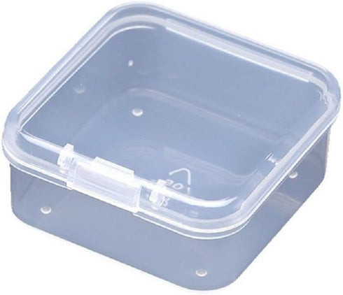 5 Pcs Plastic Jewelry Storage Containers, Mini Clear Square Box Empty Case with Lid for Earplugs, Jewelry, Hardware or Other Small Crafts Boxes an...
