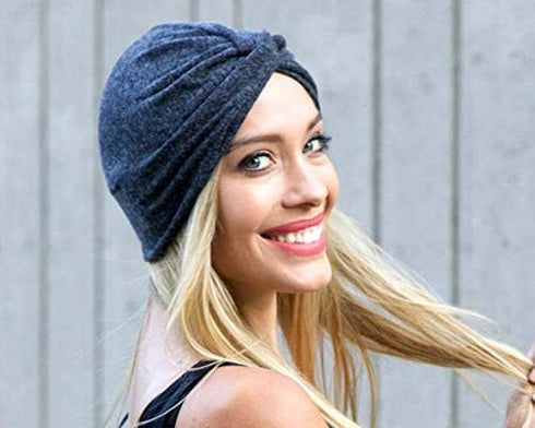 Women's Sleep Turban Pre Tied Cotton Chemo Cap Beanie Turban Headwear for Cancer Patients...