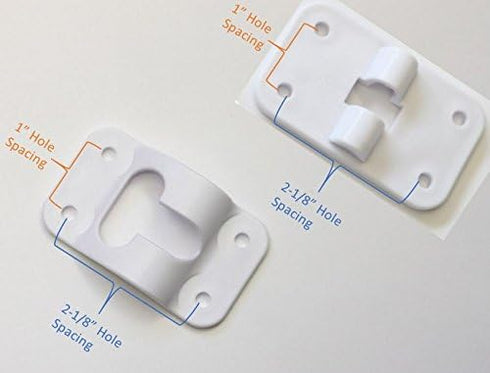 2 Pack: RV T-Style Door Holder Catch 3-1/2" for Latch Holder Camper Trailer Cargo Hatch White...