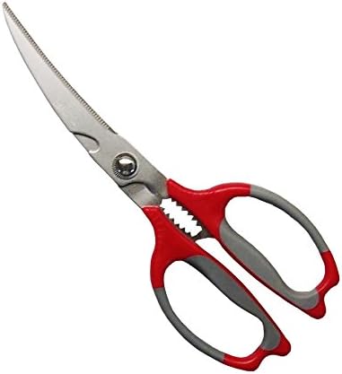 Kitchen Shears MATE, Stainless Steel Multi-Function Kitchen Scissors, Soft Grip, Long & Curve Blade...