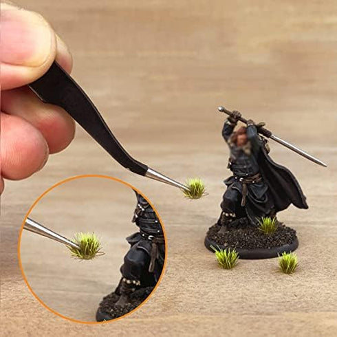 208 Pcs Static Grass Model Grass Tufts Railway Artificial Grass Miniature Grass Tuft Terrain Kit for DIY Model Railway Fairy Garden Diorama Scener...