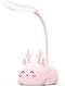 Cute Elk Lamp USB Rechargeable Reading Light,LED Desk Lamp for Kids, Portable LED Table Light, Flexible Gooseneck Eye-Care Cartoons Small Desk Lam...