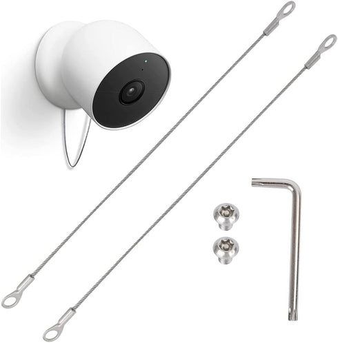 Anti-Drop Security Chain Nest Camera Mount Compatible with Google Nest Cam (Battery) Outdoor Camera Protect Bundle Function, 2 Pack (Cam Not Inclu...