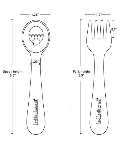 5 Piece Plastic Toddler Silverware Spoon and Fork Utensil Set - Reusable Toddler Cutlery with Hygienic Travel Pouch (Green)...