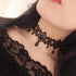 Kercisbeauty Black Lace Choker Gothic Necklace with Crystal for Women and Girls Halloween Party Custume Vintage Thick Choker...
