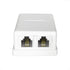 NECABLES Phone Jack Surface Mount Dual Port Telephone Jack Box 4 Screw Terminals to 2 RJ11 6P4C Female White...