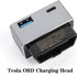 forTesla Model 3Y OBD in-car Charger Quick Charge Master Drive Dual Port Hidden Charger Type-c and USB...