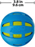 Nerf Dog 3.8in Rubber Checker Crunch Ball – Blue with Green Crunch Bag...