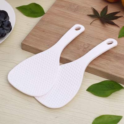OLIREXD 2PCS Non-Stick Rice Paddle Spoon Rice Scoop, Rice Serving Spoon, White, 2 Pack...