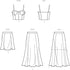 Simplicity Women's Cropped Corset Top and Skirt Sewing Pattern Packet by Mimi G Style, Design Code S9894, Sizes 20W-22W-24W-26W-28W...