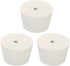 MECCANIXITY Rubber Tapered Plug 45mm to 56mm with Hole Test Tubes Bungs Stopper White for Lab Home 3 Pieces...