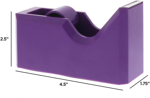 JAM PAPER Colorful Desk Tape Dispensers - Purple - Sold Individually...