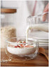high temperature resistant double layer glass bowl borosilicate heat-resistant glass tableware transparent fruit salad bowl (250ml double bowl)...
