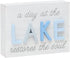 "A Day at the Lake Restores the Soul 3D Block Sign - Rustic Home Decor - Lake House Decor - Great Gift for Lake Lovers...