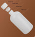 2PCS 1000ml/34oz Empty Plastic Small Mouth Graduated Lab Chemical Container Reagent Bottle Sample Liquid Sealing Reagent Bottle Boston Rounds Liqu...