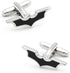 Bat Cuff Links Black Color Movie Superheroes Design Cufflinks with Gift Box...