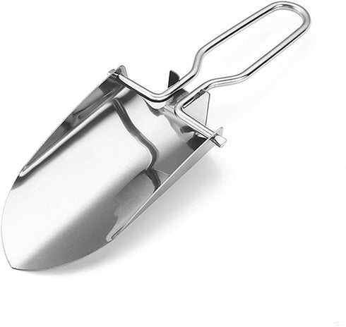 AKOAK 1 Pack Stainless Steel Foldable Garden Shovel, Handy Mini Camping Shovel, Llightweight Camping Gear, Versatile Outdoor Survival, Fishing, Ca...