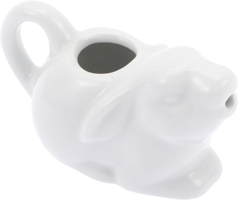Ceramic Cartoon Milk Jug White Pitcher Rabbit Creamer Dispenser Mini Creamer Pitcher Tea Pot Ceramic Mini Rabbit Creamer with Handle Mini Syrup Pi...