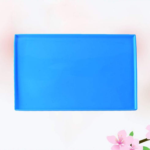 Hemoton Roll Cake Mat Flexible Baking Tray Pan Silicone Cookies Mold Bakeware (Blue)...