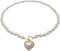IMEGILO Pearl Necklaces for Women?6mm Faux Pearl Necklace?14K Gold Plated Heart Pearl Necklace,Fashion Accessories is Perfect for any Occasion It'...