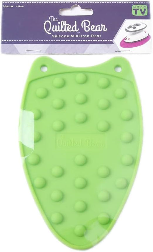 The Quilted Bear Mini Iron Rest - Mini Silicone Heat Resistant Iron Pad for General Crafts, Portable Ironing Stand for Travel and Mini Quilting Ir...