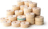 1 inch x 3/8 inch Flat Slab Wooden Toy Wheel, 1/4 inch Hole - Unfinished Blank | 50 Pack...