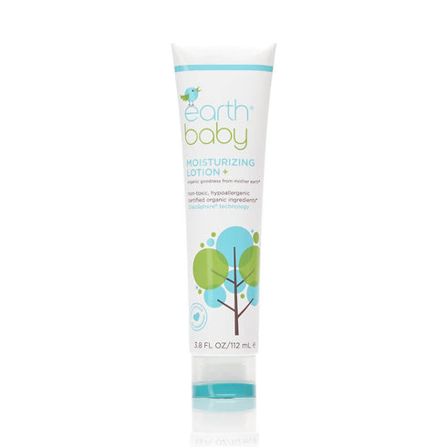 Earth Baby Moisturizing Lotion+, Hypoallergenic for Sensitive Skin, Natural and Organic, For Babies Toddlers and Kids, 3.8 Fl Oz...