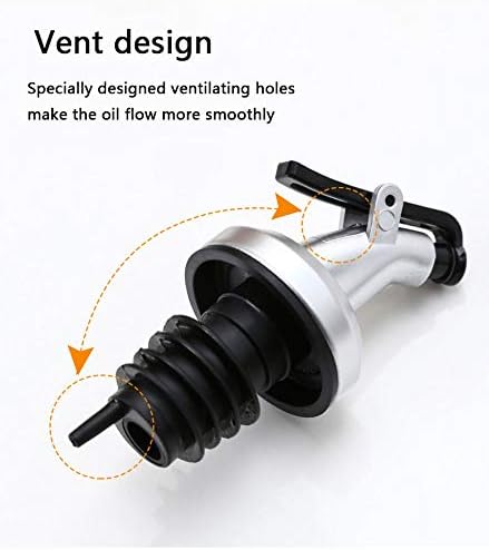 10 PCS Oil Pour Spouts, Olive Oil Vinegar Wine Dispenser with Leak-Proof Cap,Oil Bottle Stopper for Kitchen and Bar...
