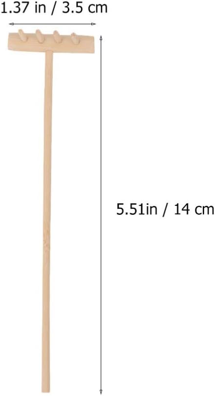 8Pcs Mini Zen Sand Rake Bamboo Rakes Tool Meditation Zen Garden Tools Feng Shui Tabletop Rock Garden Sandbox Kits Japanese Desktop Sand Box Access...