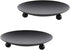 2pcs Black Iron Plate Candle Holder, Candle Trays,Pedestal Candle Stand for Wax Candles, Incense Cones, Spa, Weddings...