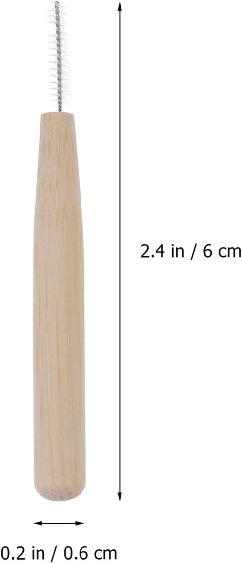 50 PCS Interdental Brush Bamboo Braces Brush Tooth Flossing Head Oral Flosser Cleaners Tooth Cleaning Tools...